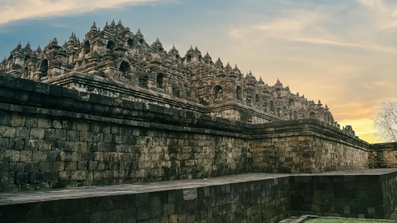 Stunning view of the ancient Borobudur Temple