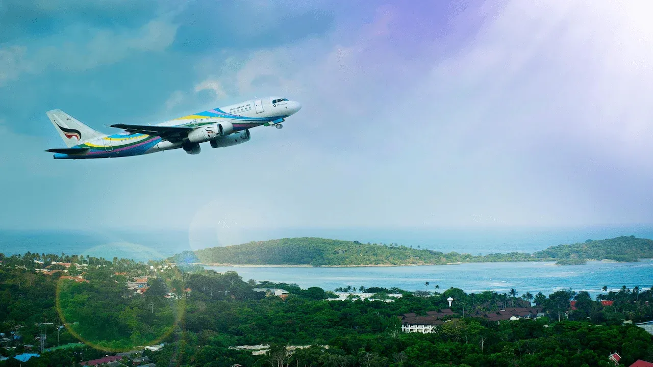 Showcasing a vibrant tropical landscape in daylight