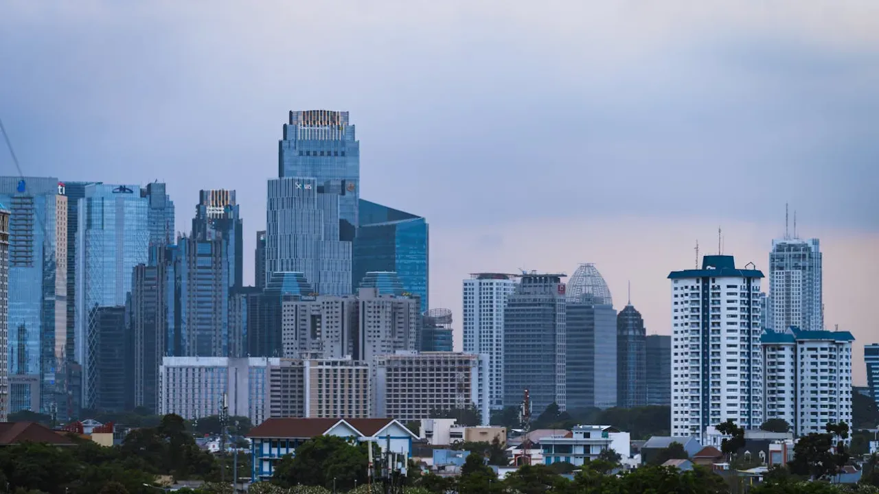 jakarta business district skyline