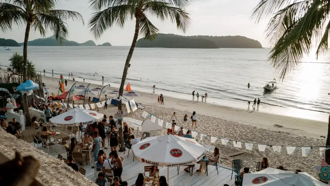 Sunset at langkawi beach