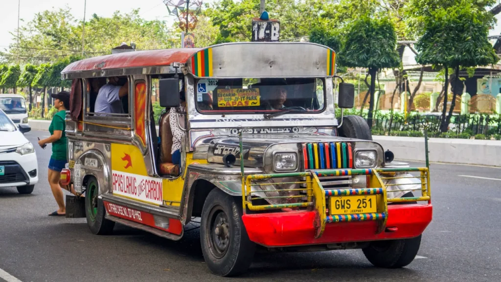 jeepney in the phillipines local taxi bus