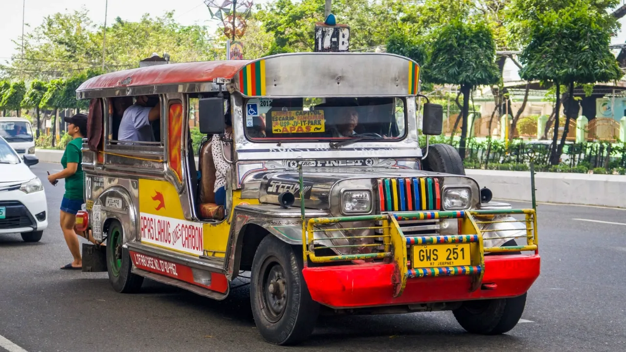 jeepney in the phillipines local taxi bus