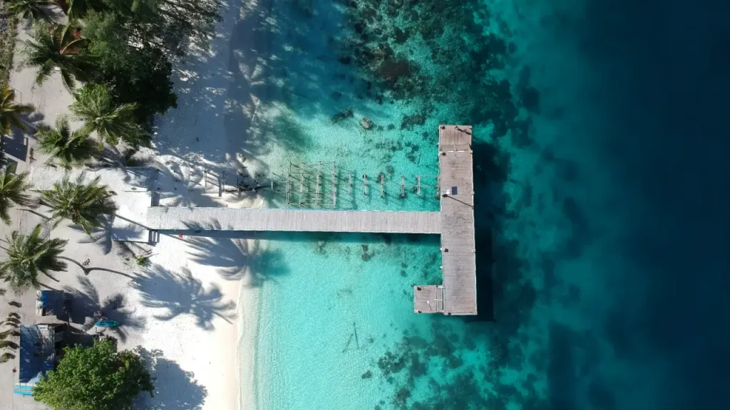 raja ampat dock from top